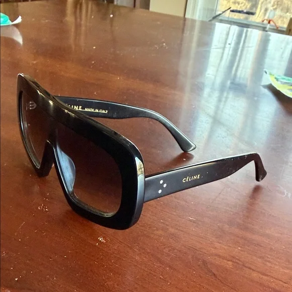 Celine Black Oversized Sunglasses EUC - Picture 4 of 12